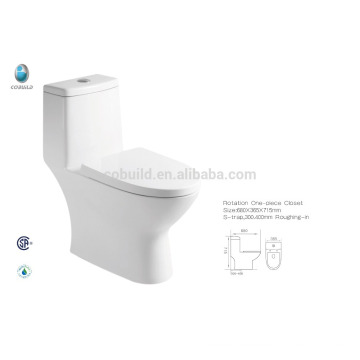 CB-9519 fabricant de la Chine sans monture monté au sol s-piège sanitaire toilettes